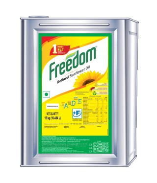 Freedom Refined Sunflower Oil, 15kg Tin