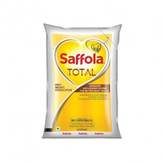 Saffola Total Refined Cooking oil | Blended Rice Bran & Safflower oil, 1L 