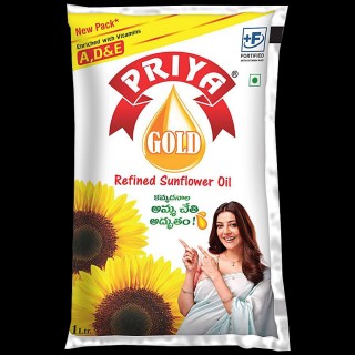 Priya Gold Sunflower Oil, 1 L