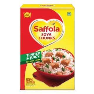 Saffola Soya Mini Chunks - Tender & Juicy, High In Protein & Fibre