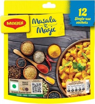 MAGGI Masala-Ae-Magic - Seasoning With Aromatic Roasted Spices, Enhances Flavour, 6 g, ( Pack of 12 